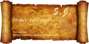 Stahl József névjegykártya